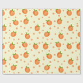 Papier Cadeau Motif douce pêche d'été (Plat)