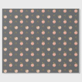 Papier Cadeau Motif douce pêche d'été (Plat)