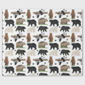 Papier Cadeau Motif d'ours (Plat)