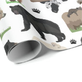 Papier Cadeau Motif d'ours (Coin rond)