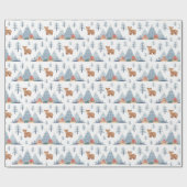 Papier Cadeau Motif d'ours de vacances nordique (Plat)
