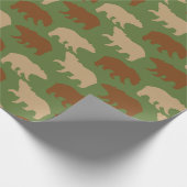 Papier Cadeau Motif d'ours rustique (Coin)