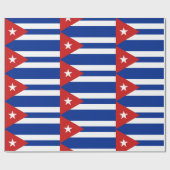 Papier Cadeau Motif Drapeau Cubain (Plat)