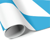 Papier Cadeau Motif Drapeau Diamant Bavière bleu et blanc (Coin rond)