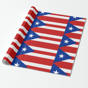 Papier Cadeau Motif drapeau patriotique de Porto Rico
