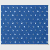Papier Cadeau Motif Dreidel bleu moderne Hanoukka (Plat)