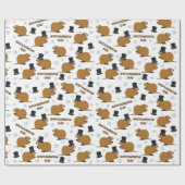 Papier Cadeau Motif du jour de la marmotte (Plat)