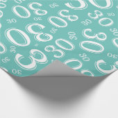 Papier Cadeau motif du numéro aléatoire noir/blanc du 0e anniver (Coin)