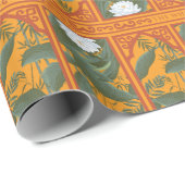 Papier Cadeau Motif du panneau botanique du coucher de soleil -  (Coin rond)