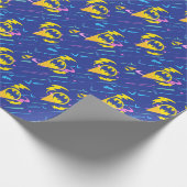 Papier Cadeau Motif du signal de chauve-souris Batman (Coin)