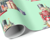 Papier Cadeau Motif du soldat de jouets (Coin rond)