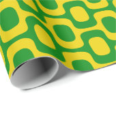 Papier Cadeau Motif du trottoir d'Ipanema, Motif de plage, Brési (Coin rond)