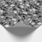 Papier Cadeau Motif d'ustensiles de cuisine (Coin)