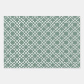 Papier cadeau Motif Dusty Green Arabesque (Devant 2)