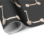 Papier Cadeau Motif E-Scooter (Coin rond)