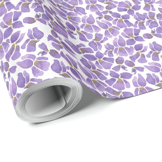 Papier Cadeau Motif écervelé violet fait sur commande de papier (Coin rond)