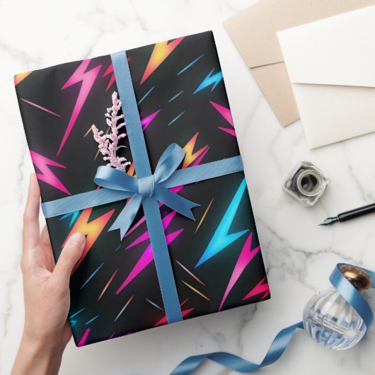 Papier Cadeau Motif éclair coloré (Cadeaux)