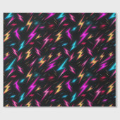 Papier Cadeau Motif éclair coloré (Plat)