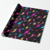 Papier Cadeau Motif éclair coloré (Déroulé)