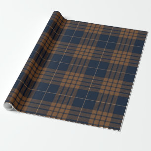 Papier Cadeau Motif écossais de brun bleu de plaid de tartan