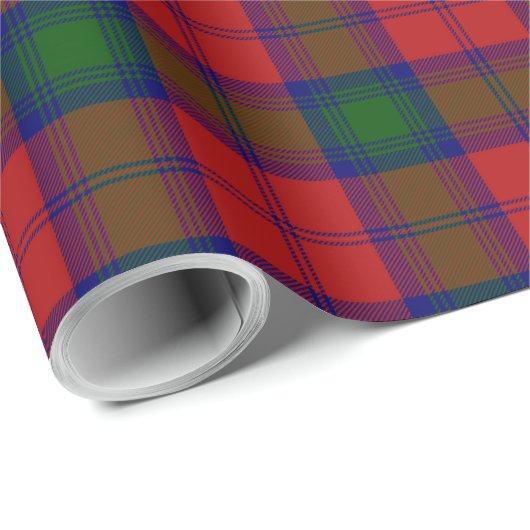 Papier Cadeau Motif écossais de kilt de plaid de tartan de (Coin rond)