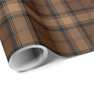 Papier Cadeau Motif écossais noir Brown de kilt de plaid de