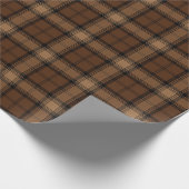 Papier Cadeau Motif écossais noir Brown de kilt de plaid de (Coin)