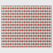 Papier Cadeau Motif écossais vert et rouge (Plat)