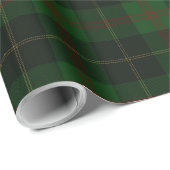 Papier Cadeau Motif écossais vert tartan plaid (Coin rond)