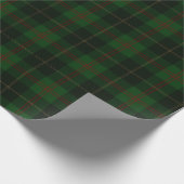 Papier Cadeau Motif écossais vert tartan plaid (Coin)