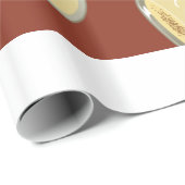 Papier Cadeau Motif Eggnog (Coin rond)