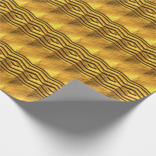 Papier Cadeau Motif égyptien 3-D Gold