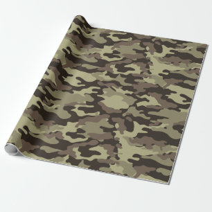Papier Cadeau Motif élégant de camouflage de région boisée