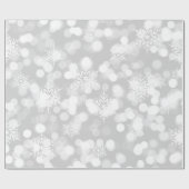 Papier Cadeau Motif élégant de flocon de neige (Plat)
