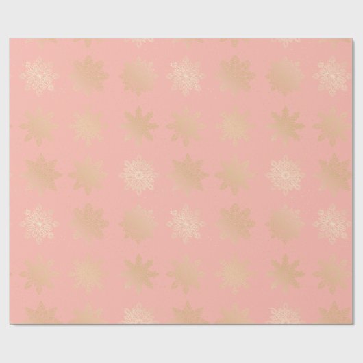 Papier Cadeau Motif élégant et moderne de Noël de flocon de (Plat)