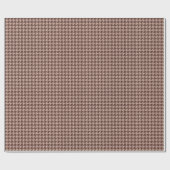 Papier Cadeau Motif élégant marron à carreaux Houndstooth Classi (Plat)
