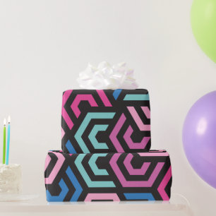 Papier Cadeau Motif élégant moderne - Mode Géométrique coloré