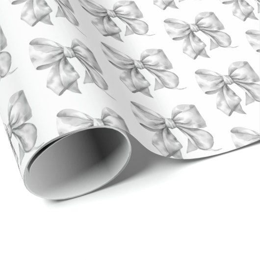 Papier Cadeau Motif élégant simple et tendance à nœud (Coin rond)