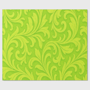 Papier Cadeau motif élégant vert citron