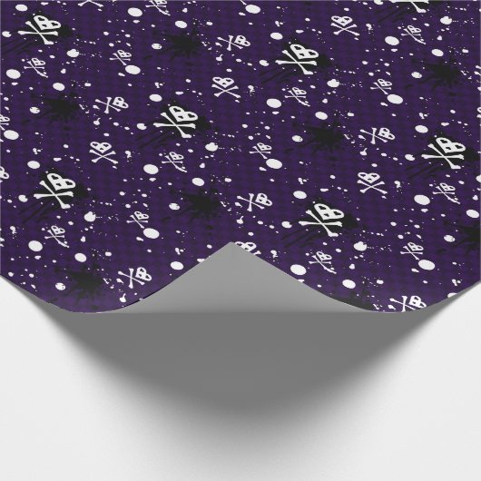 Papier Cadeau Motif Emo Couleur Foncé Avec Peinture (Coin)