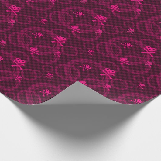 Papier Cadeau Motif Emo Rose Avec Cercles (Coin)