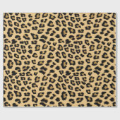 Papier Cadeau Motif Empreinte de léopard (Plat)