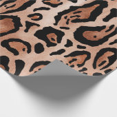 Papier Cadeau Motif Empreinte de léopard (Coin)