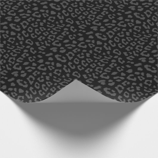 Papier Cadeau Motif Empreinte de léopard Black Panther Grey (Coin)