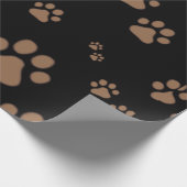 Papier Cadeau Motif Empreinte de patte adorable (Coin)