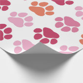 Papier Cadeau Motif Empreinte de patte coloré (Coin)