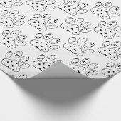 Papier Cadeau Motif Empreinte de patte dalmate (Coin)
