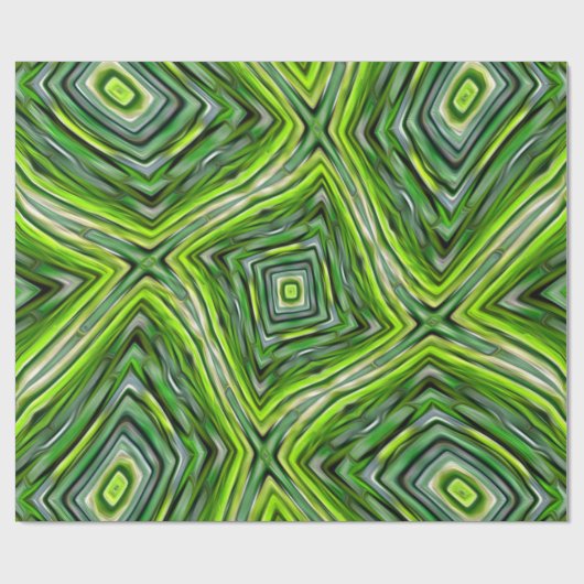 Papier Cadeau Motif en bambou vert (Plat)