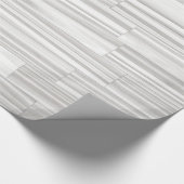 Papier Cadeau Motif en bois gris blanc abstrait moderne de grain (Coin)