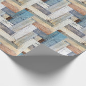 Papier Cadeau motif en bois rustique (Coin)